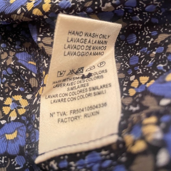 Frnch Long-sleeve Floral Ruffle Top. Size XS. EUC - Picture 7 of 11